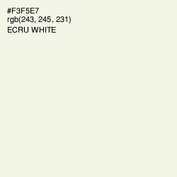 #F3F5E7 - Ecru White Color Image